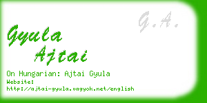 gyula ajtai business card